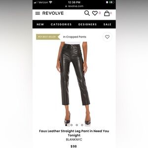 BLANKNYC Faux leather pants